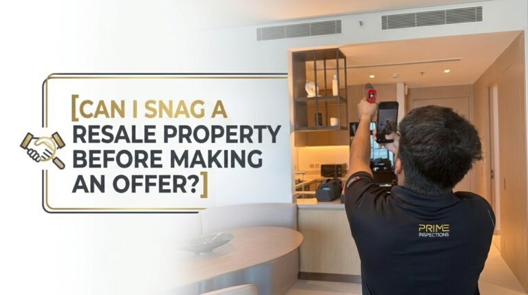 Professional engineer inspecting a resale property before making an offer in Dubai