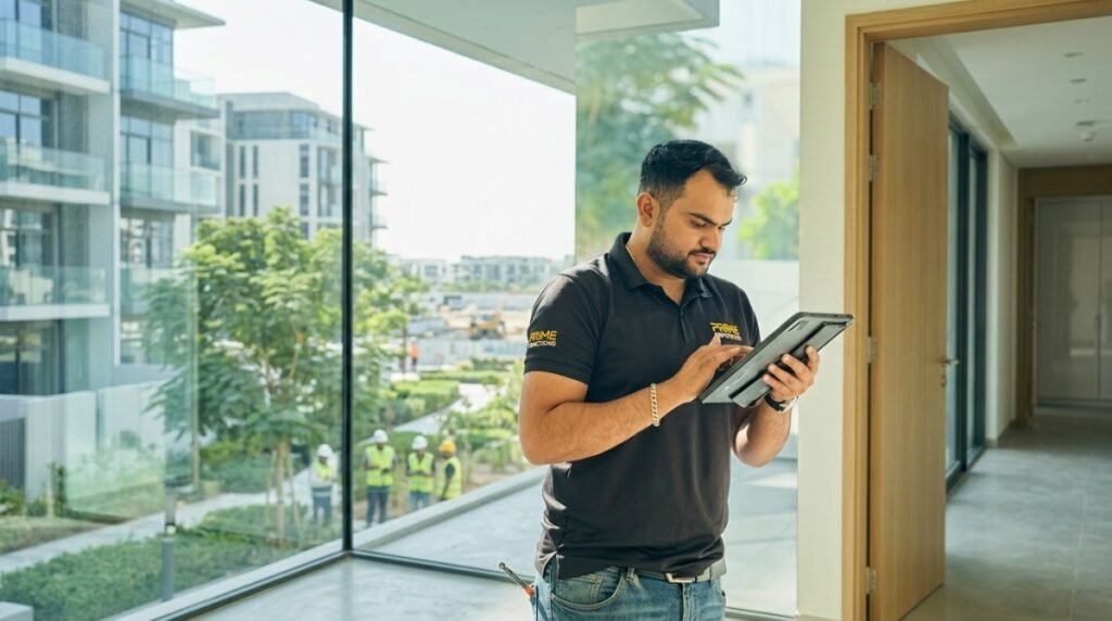 Independent snagging inspection of a three-bedroom townhouse in Al Furjan, Dubai