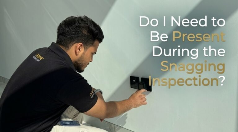 Dubai snagging inspection showing an engineer checking a property before handover