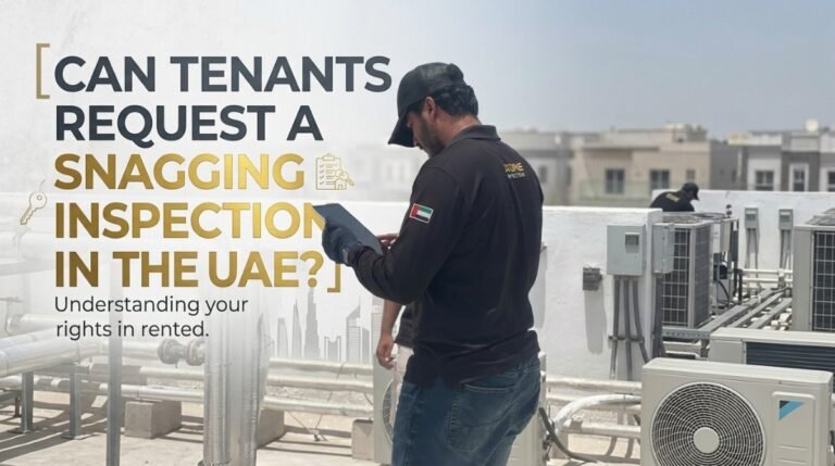 Tenants request a snagging inspection in the UAE to document rental property condition